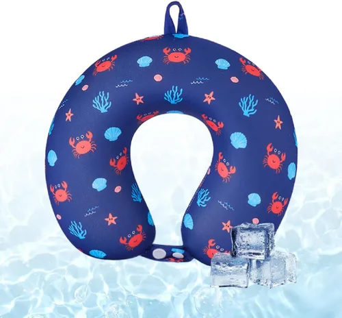 Vista 7 de Almohada de cuello de viaje de espuma viscoelástica para adolescentes y Pingüino
