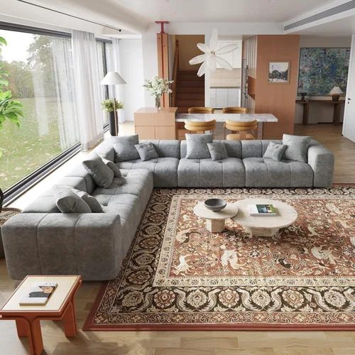 Vista 20 de JACH Sofás seccionales de 2 plazas, sofá moderno de oficina, sofá modular de dos plazas, sofá cama acogedor para apartamento, dormitorio, sala