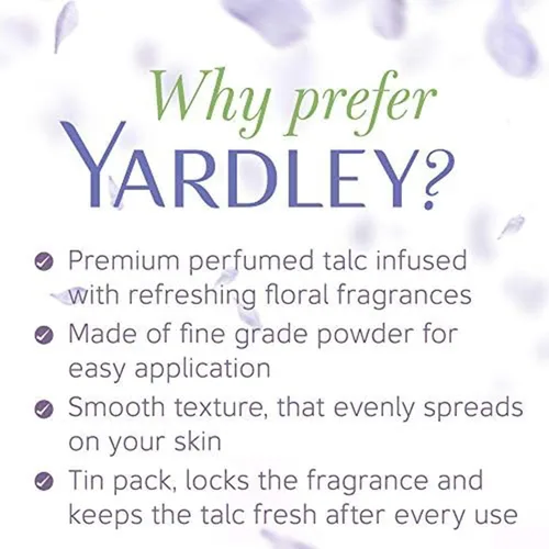 Vista 14 de Talco desodorante perfumado Yardley London con lavanda inglesa, polvo de talco 100gm, 3.5 onzas