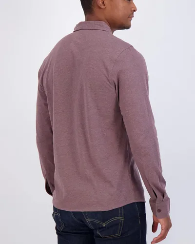 Vista 3 de Real Essentials Paquete de 3 camisa de manga larga con botones y cuello para hombre (disponible en tallas grandes y altas)