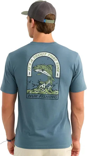 Vista 10 de HUK Mens Fishing Graphic Tee, Performance Short Sleeve, Quick-Dry Bass Bones - Búho nocturno