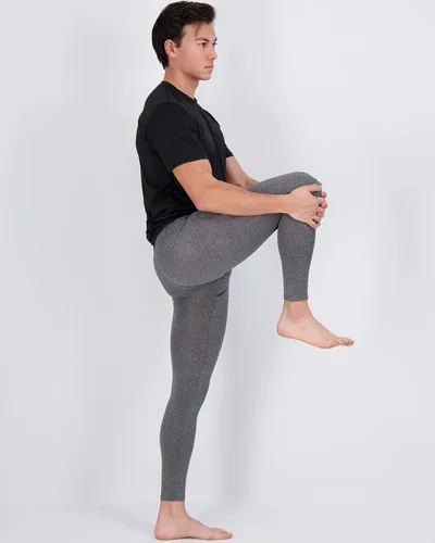 Vista 4 de Real Essentials Paquete de 3 pantalones de compresión activos para hombre, mallas de capa base de entrenamiento