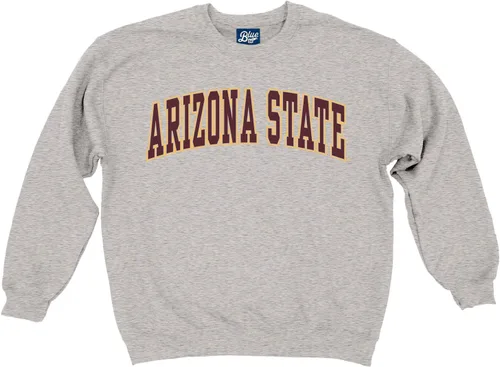Vista 2 de Blue 84 NCAA para hombre Sudadera de cuello redondo con nombre de equipo jaspeado en color oscuro