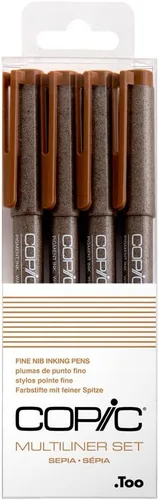 Vista 7 de Marcadores Copic MLBBROAD Multiliner Broad Tinta a Base de Pigmentos, Juego de 4 Piezas