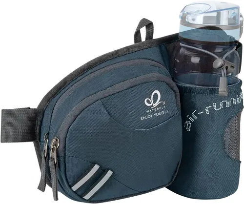 Vista 20 de Waterfly - Cangurera de senderismo con soporte para botella de agua para hombres y mujeres, para correr y pasear al perro, para iPhone 8 Plus