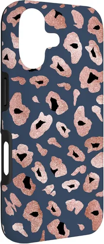 Vista 3 de Rose Leopard Print Blue Cheetah Jaguar Pattern Case for iPhone 17
