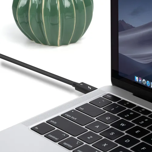 Vista 5 de Plugable Cable Thunderbolt 3 de 40 Gbps soporta carga de 100 W (20 V, 5 A), 2.6 pies / 31.5 in certificado por Thunderbolt, compatible con USB C