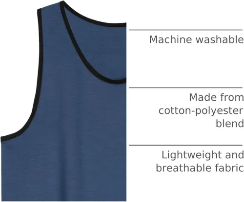 Vista 85 de Allsense Camiseta sin mangas para hombre – Camisa casual ligera