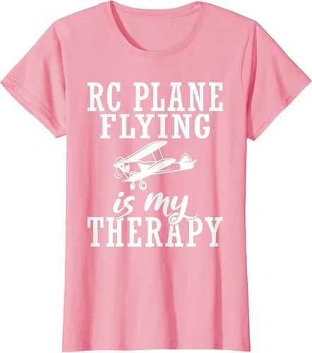 Vista 50 de RC Plane Flying is My Therapy RC Plane T-Shirt Asphalt Grey
