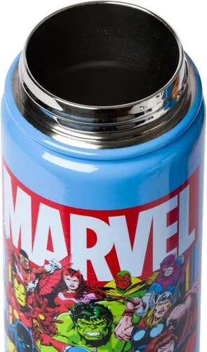 Vista 4 de Silver Buffalo Marvel Avengers Captain America, Iron Man, Thor, Hulk, Black Panther, Black Widow, Hawkeye, Vision, Scarlet Witch y Falcon Botella