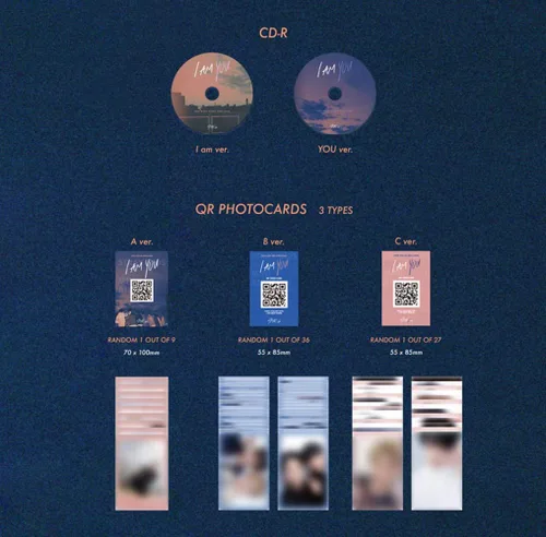 Vista 3 de K-POP STRAY KIDS 3rd Mini Album I am YOU I am Ver CDPhotobook3p QR Photocard1p Store Gift Photocard