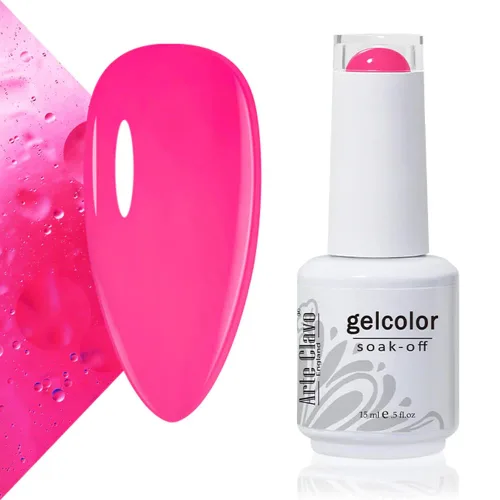 Vista 51 de Arte Clavo Pearlescent Nude Gel Nail Polish 15ml - HEMA Free Soak off UV LED Nail Gel for Manicure, DIY Nail Art, Home Salon Use 11029