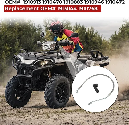 Vista 6 de Línea de manguera de freno delantero 1910470 para Polaris 2001 en adelante Sportsman Magnum Scrambler Trail Blazer Trail Boss Xplorer Xpedition ATP