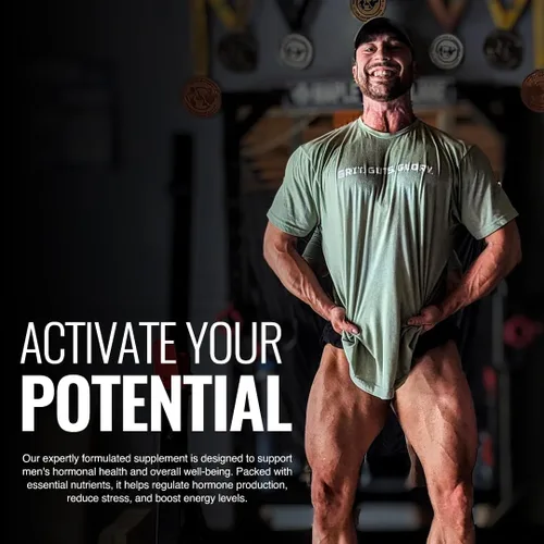 Vista 4 de Potenciador de testosterona para hombres con bloqueador de estrógeno - Suplemento natural anti-estrógeno para aumentar la libido y la fuerza