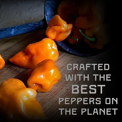 Vista 6 de Melinda's Salsa picante habanero de ajo - Salsa picante hecha con pimientos habaneros, ajo, zanahorias y cebolla - Keto, vegano, salsa picante sin