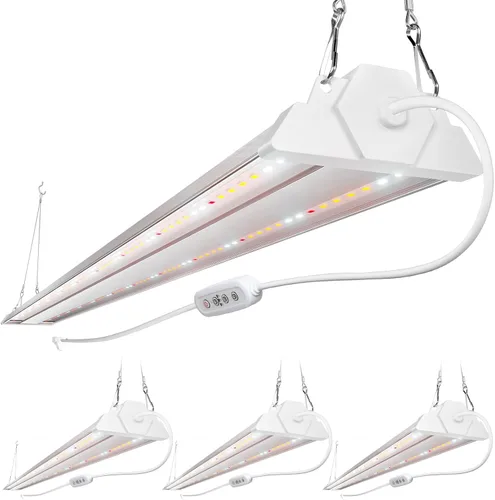 Vista 10 de FREELICHT 1Pack 4FT Grow Light for Indoor Plants, Timer, 40W Full Spectrum