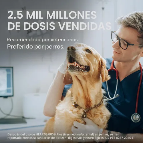 Vista 6 de HEARTGARD® Plus (ivermectina/pirantel) Masticables de Carne de Res Real para Perros de 26-50 libras (Caja Verde) Suministro de 6 Meses