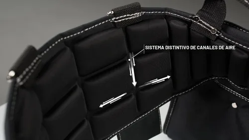 Vista 2 de Gatorback Pro-Comfort - Cinturón de soporte para espalda, color negro y costuras blancas. Cinturón de nailon Duratek 1250 con acolchado de canal