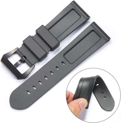 Vista 3 de Correa de silicona deportiva adecuada para reloj Panerai PAM 0.945 in correa impermeable