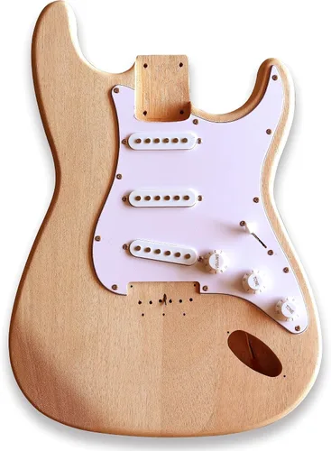 Vista 2 de DIY 12 cuerdas ST estilo guitarra eléctrica kits caoba cuerpo arce cuello usted construye la guitarra