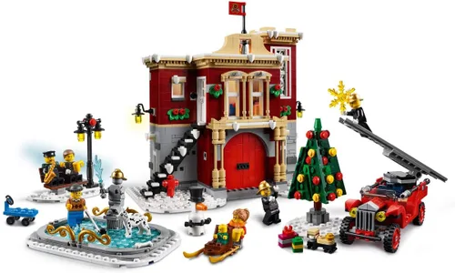 Vista 6 de LEGO Creator Expert Winter Village Fire Station 10263 Kit de construcción (1166 piezas)