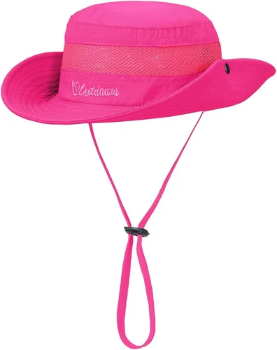 Vista 14 de Sombrero de sol de ala ancha UPF50 con cordón ajustable de protección para pescador unisex para exteriores, playa, senderismo Beige
