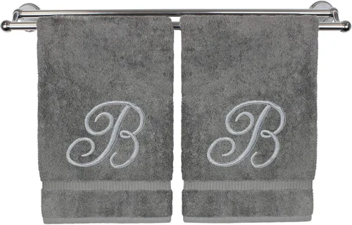 Vista 95 de Toalla de mano con monograma, regalo personalizado, 16 x 30 pulgadas, extra absorbente, 100% algodón turco, acabado de rizo suave, para baño, cocina