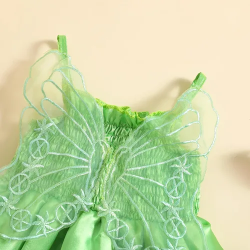 Vista 4 de Disfraz de hada de princesa para niñas, vestido de campanilla, alas de elfo, cosplay, disfraz de Halloween, fiesta de cumpleaños