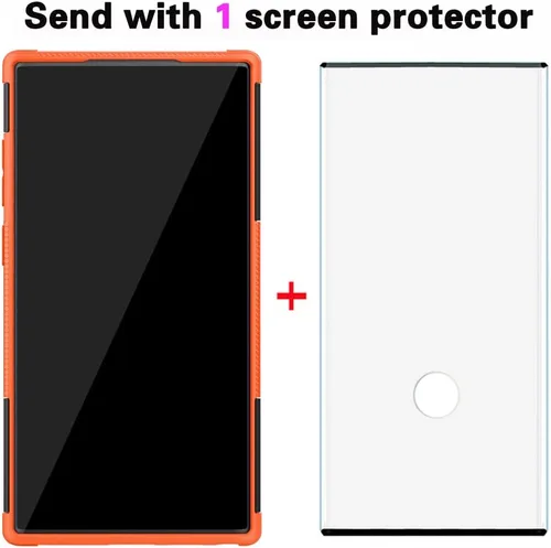 Vista 3 de Asuwish Funda para teléfono Samsung Galaxy Note 10 Plus Note10+ 5G con protector de pantalla y soporte delgado, híbrida, resistente, funda