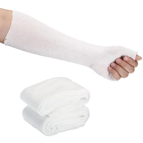 Vista 6 de Nuanchu Tubo tubular de algodón para envoltura, brazo elástico fundido para cosplay, brazo, muñeca, pulgar, envolturas suaves