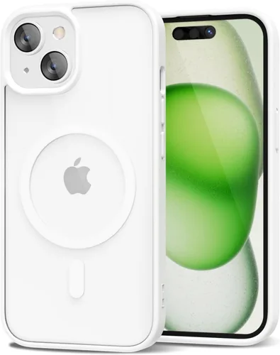 Vista 183 de oakxco Funda magnética transparente compatible con Magsafe, bonita funda delgada y transparente de poliuretano termoplástico no amarillenta, carcasa