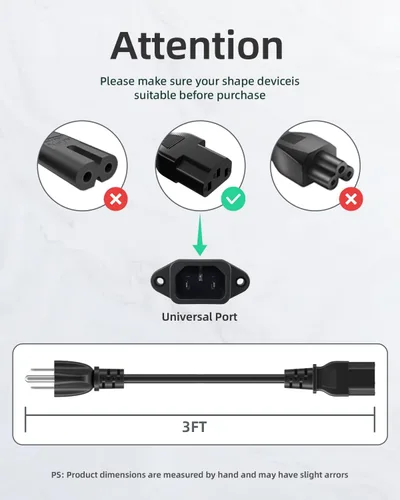 Vista 6 de Cable de alimentación para olla a presión eléctrica instantánea, olla rápida de potencia, olla arrocera, microondas, máquina de leche de soja y más
