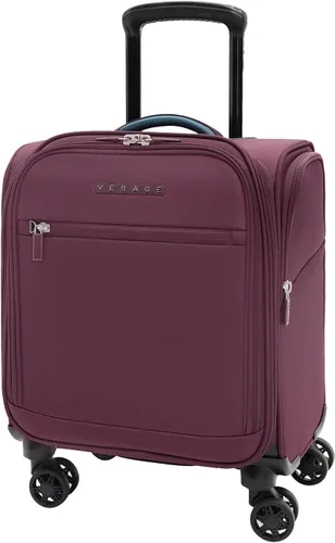 Vista 23 de Verage Equipaje de mano debajo del asiento de 14 pulgadas con ruedas giratorias y puerto de carga USB, maleta con ruedas para aerolíneas, bolsa Negro