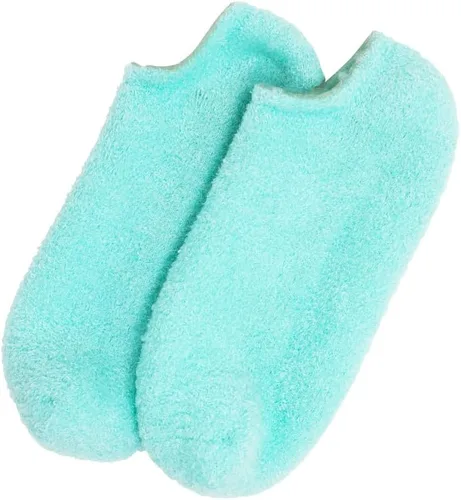 Vista 9 de Barefoot Scientist Sleep On It Calcetines de gel hidratantes durante la noche, calcetines de tobillo de perfil bajo, nutren tus pies, gris, talla L