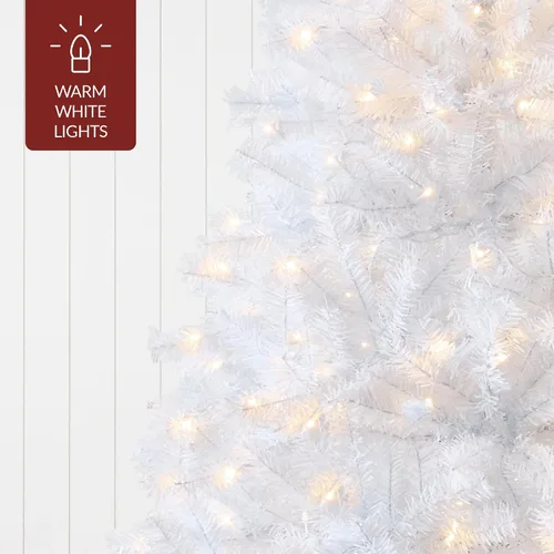 Vista 157 de Best Choice Products Árbol de Navidad azul bebé preiluminado de 6 pies, decoración navideña artificial completa con 947 puntas de rama, 250 luces