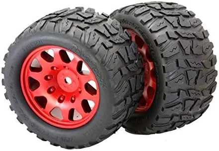 Vista 3 de Powerhobby Raptor XL Neumáticos con cinturón/Viper Wheels Verde (4) Compatible con: Traxxas X-Maxx 0.945 in HEX