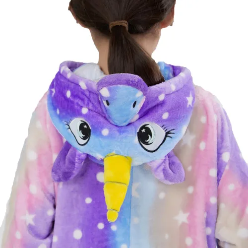 Vista 36 de Mameluco de unicornio para pijamas de animales, cosplay, disfraz unisex de Halloween