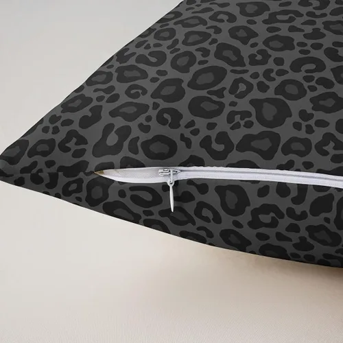 Vista 5 de Funda de almohada con estampado de leopardo de 16 x 16 pulgadas, funda de almohada cuadrada suave con diseño de guepardo africano, funda de cojín