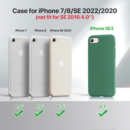 Vista 7 de Miracase Funda ultradelgada diseñada para iPhone SE 2022 (3ª generación)/iPhone SE 2020 (2ª generación)/iPhone 7/iPhone 8 con protector de pantalla