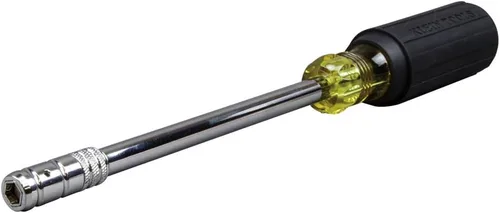 Vista 3 de KLEIN TOOLS 65129 - Destornillador de tuerca 2 en 1, accionamiento deslizante de cabeza hexagonal, 6 pulgadas