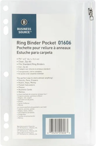 Vista 4 de SPR01606 – Fólder de vinilo de bolsillo, 9 - 1/2 X 6, transparente, Transparente