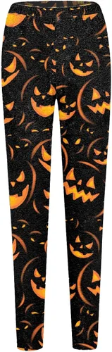 Vista 3 de Black Leggings Women Halloween 2023 High Waist Bat Print Track Pants Popular Yoga PantsThanksgiving Day