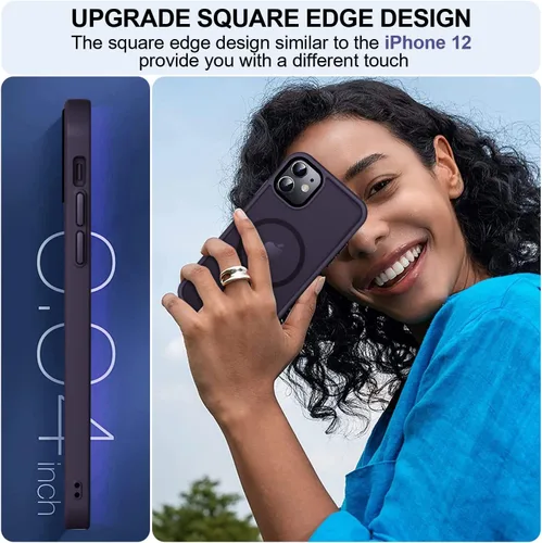 Vista 253 de MOCCA - Funda magnética resistente para iPhone XR de 6.1 pulgadas, compatible con MagSafe, funda con protección contra caídas de grado militar
