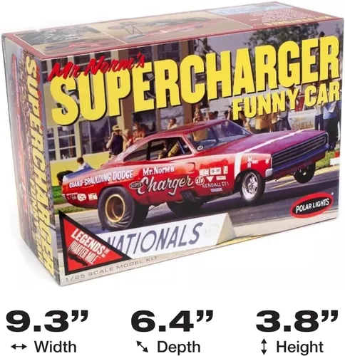 Vista 5 de Polar Lights Mr. Norm 1969 Dodge Charger Funny Car Kit de modelo a escala 1:25