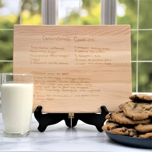 Vista 8 de Blue Ridge Mountain Gifts Tabla de cortar recetas grabada con láser personalizada, tabla de cortar de madera, regalo personalizado para papá, ideal