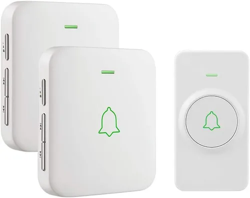 Vista 9 de AVANTEK Timbre de puerta inalámbrico, WA-11 resistente al agua, funciona con pilas, timbre que funciona a 1000 pies, kit de timbre de puerta