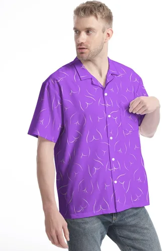 Vista 7 de BONLOR Camisas de los años 80 para hombre, camisas retro de los años 90, camisa hawaiana, camisas con botones, camisa de discoteca, trajes