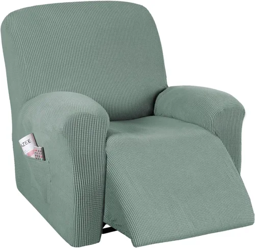 Vista 14 de PrinceDeco Funda para silla reclinable, 1 pieza, funda elástica para silla reclinable, protector de muebles con parte inferior elástica para silla