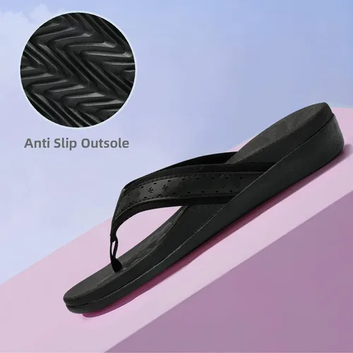 Vista 7 de MEGNYA Sandalias ortopédicas para mujer con soporte de arco, sandalias de verano para fascitis plantar para pies planos, cómodas pantuflas de espuma