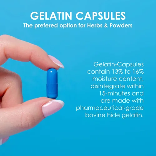 Vista 4 de Capsuline Cápsulas de gelatina vacías tamaño 0, transparentes, 1000 unidades, sin gluten, Kosher, con certificación OGM Pastillas bovinas puras
